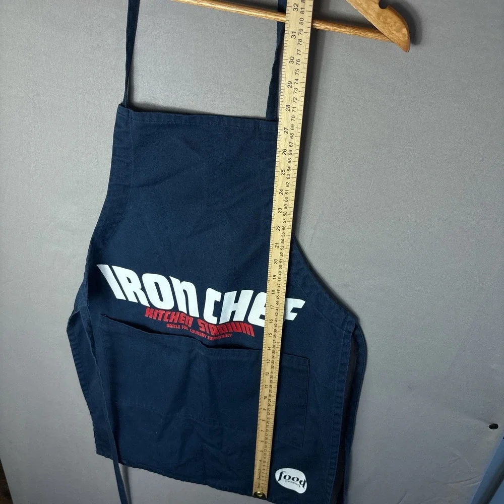 Vintage Iron Chef Food Network Apron Size Small Navy Blue Kitchen Stadium